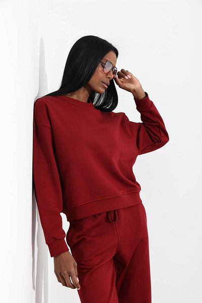5in1Canpolat Claret Red Classic Tracksuit Set