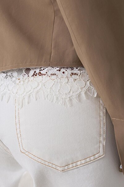 Setre Асиметрична куртка з довгими рукавами, мереживною обробкою та капюшоном