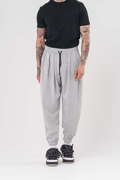 go gang own Toji Pleated Baggy Shawl with Elastic Waist and Legs