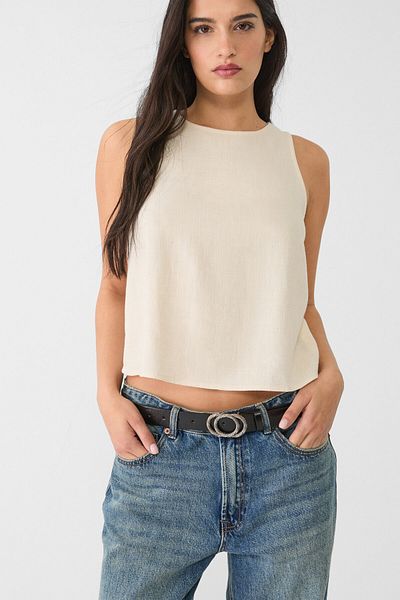 Stradivarius Twisted double buckle belt