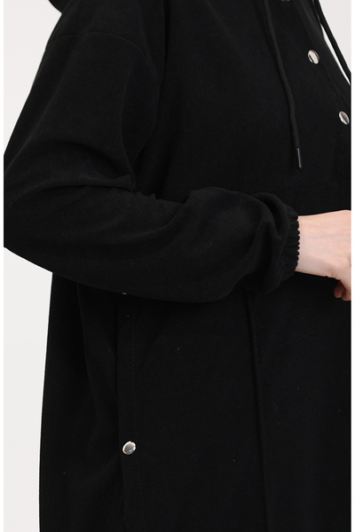 sefamerve Černá sada tuniky a kalhot s kapucí - 0567-01