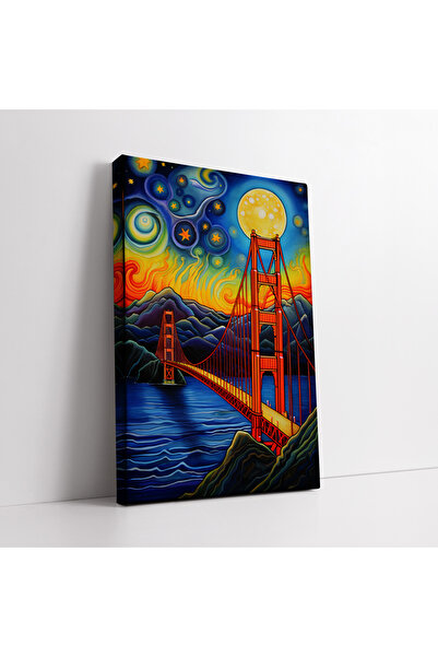 KOSS Dijital Pictură abstractă minimalistă pe pânză a podului Golden Gate din...