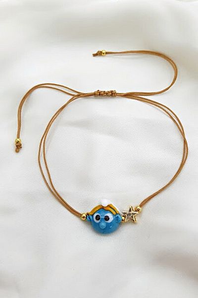 PETEK AKSESUAR Sirine Handmade Glass Murano Anklet Bracelet