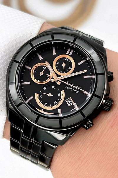 Ferrucci Function Men's Wristwatch Black New Season Bracelet Gift 3atm Sdfer060