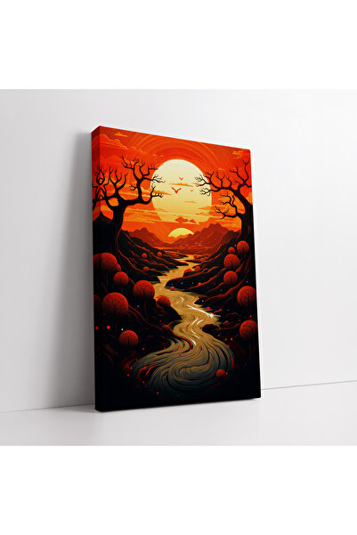 KOSS Dijital Pictură artistică pe pânză cu model geometric minimalist, natură...