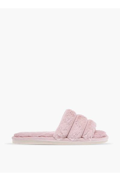 Le Confort Le Confort Faux Fur Textured Slip-On Bedroom Slippers