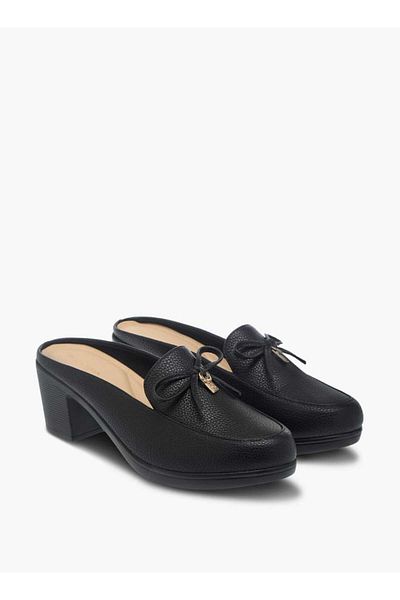Flora Bella by Shoexpress Flora Bella Bow Detail Block Heels Slip-On Shoes