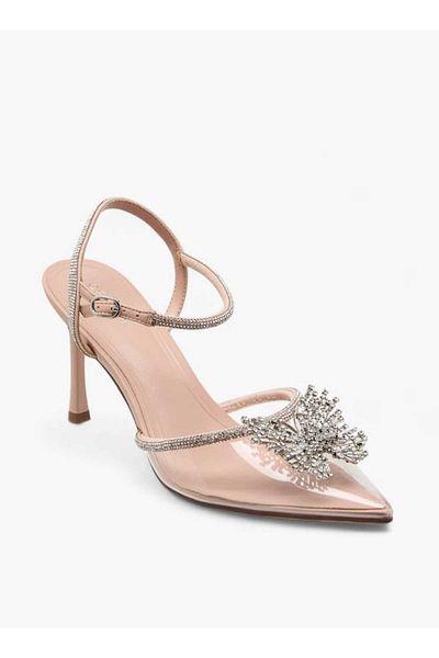 Celeste Women's Embellished Sandals with Buckle Closure and Stiletto Heels