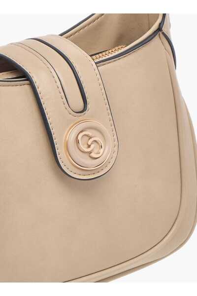 Celeste Logo Accent Shoulder Bag with Zip Closure - W 6 x H 15 x D 22.5 cm