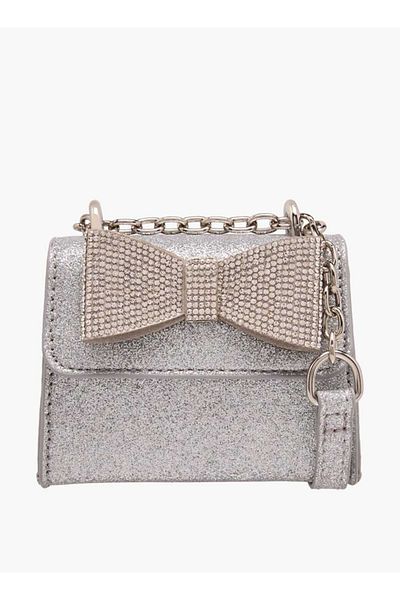 Flora Bella by Shoexpress Flora Bella Bow Accent Crossbody Bag with Chain Strap and Flap Closure