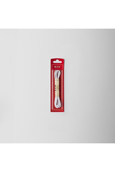 Nixx NX306 - أربطة حذاء كلاسيكية شمعية مستديرة مقاس 70 سم - أبيض - زوج واحد