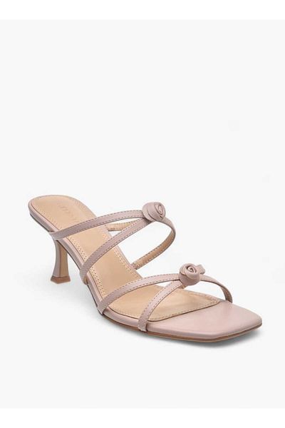 Celeste Women's Embellished Slip-On Sandals with Kitten Heels
