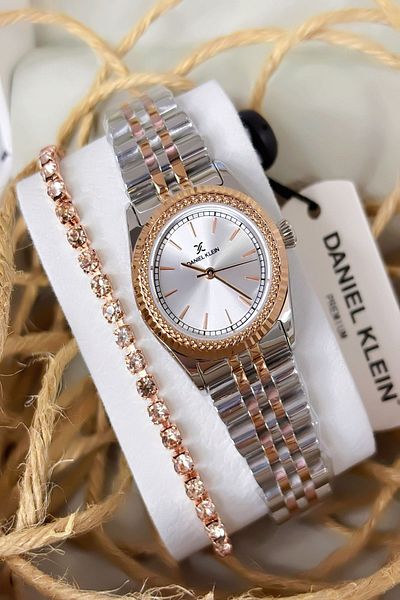 Daniel Klein Stainless Steel Band Women Wristwatch 3 Atm Waterproof Bracelet