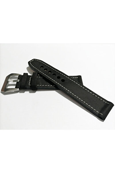FADO Genuine Gray Leather Watch Band - 20mm, Compatible with Any Watch, Black...