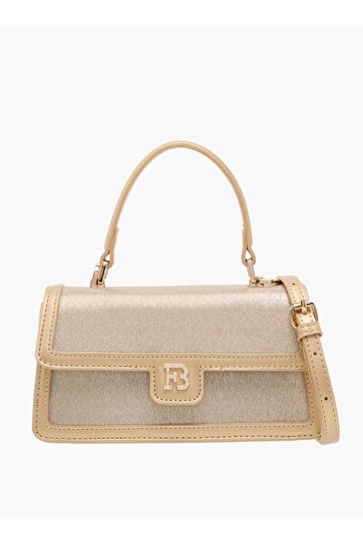 Flora Bella by Shoexpress Flora Bella Panelled Satchel Bag with Detachable Strap and Button Closure - W 6.5 x H 12 x D 22 cm