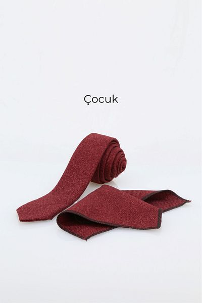 SIRRI Wool Tie and Handkerchief Set for Boys and Adults - Child: 120X5Cm, Adult: 145X6Cm