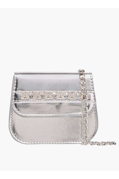 Flora Bella by Shoexpress Flora Bella Butterfly Accent Crossbody Bag with Detachable Chain Strap and Flap Closure