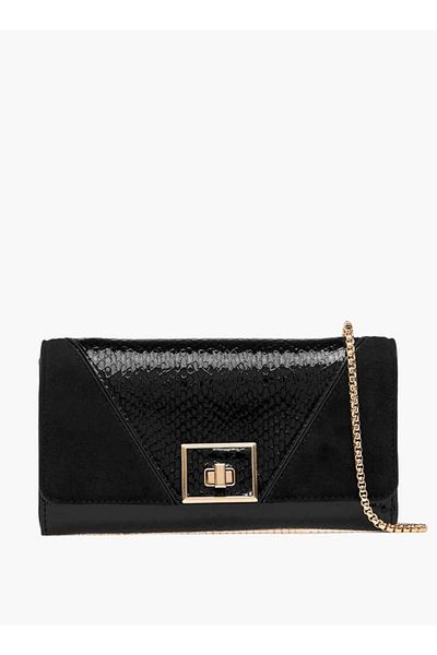 Celeste Textured Clutch with Chain Strap