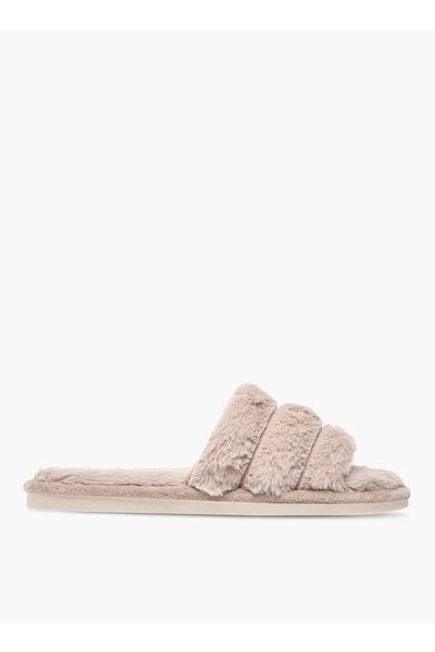 Le Confort Le Confort Faux Fur Textured Slip-On Bedroom Slippers