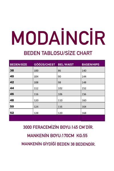 Moda İncir BÜZGÜLÜ FERACE
