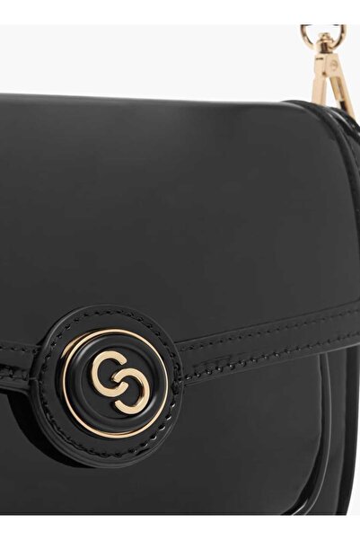 Celeste Solid Crossbody Bag with Detachable Strap and Flap Closure - W 6.5 x H 15 x D 21 cm