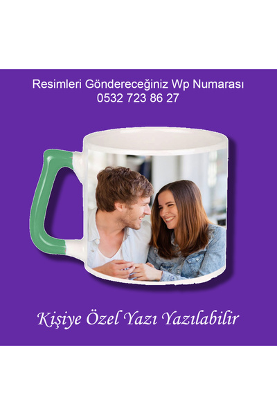 Ceymas Hediyelik Kişiye Özel Resimli Kupa Bardak ve Kahve Fincanı