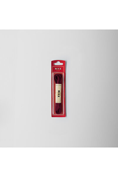 Nixx NX301 - أربطة حذاء كاجوال وكلاسيكية مسطحة مشمعة 100 سم - أحمر كلاريت - ز...