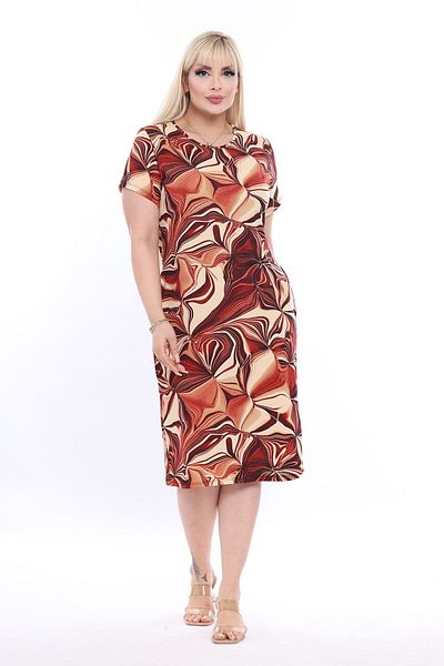 modayız Καλοκαιρινό φόρεμα με τσέπες Plus Size 27d-2317