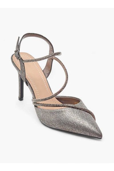 Flora Bella by Shoexpress Flora Bella Embellished Pointed Stiletto Shoes with Buckle Closure