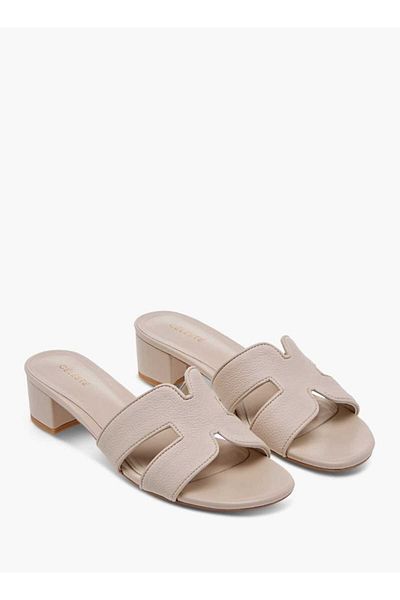 Celeste Women's Cutout Detail Slip-On Sandals with Block Heels
