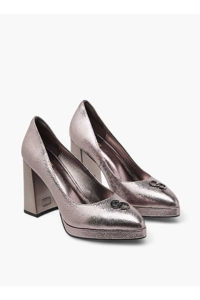 Celeste Women's Textured Slip-On Shoes with Block Heels