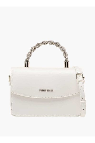 Flora Bella by Shoexpress Flora Bella Solid Satchel Bag with Detachable Strap and Magnetic Closure