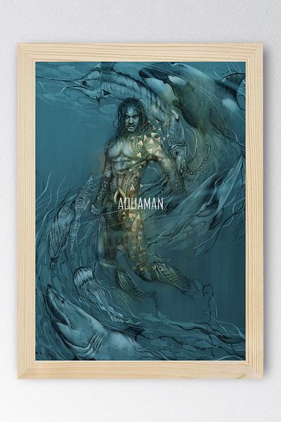 Saturn Pictură înrămată Aquaman - Pictură poster Marvel