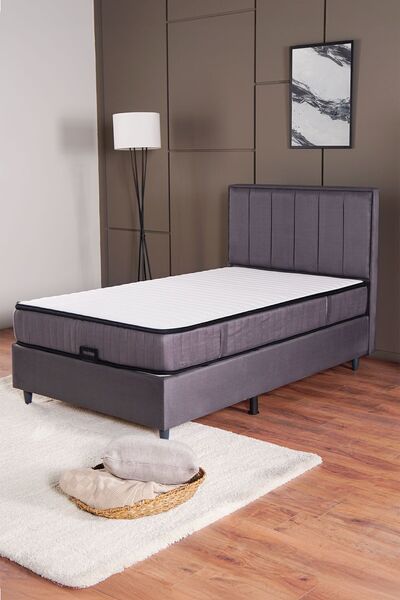 Kilim Mobilya Royal Plus Sandıklı Baza Başlık Paket Yaylı Pedli Yatak Seti An...