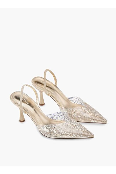 Celeste Women's Embellished Slip-On Sandals with Stiletto Heels