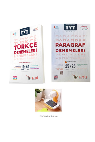 Limit Yayınları Limit Tyt Türkçe + Paragraf Denemeleri Set 2024- 2025 2 ADET ...