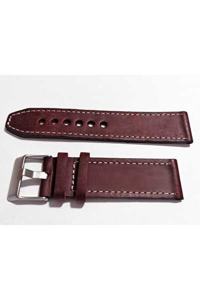 FADO Genuine Gray Leather Watch Band - 20mm, Compatible with Any Watch, Burgundy (162)