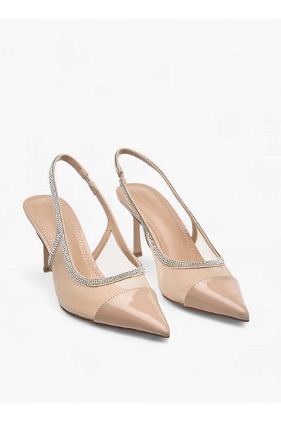 Celeste Women's Embellished Slingback Shoes with Stiletto Heels
