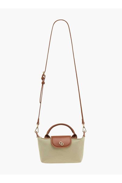 Celeste Textured Crossbody Bag with Detachable Strap and Flap Closure