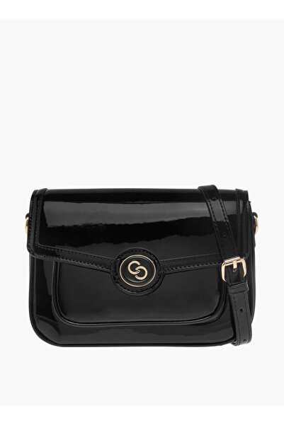 Celeste Solid Crossbody Bag with Detachable Strap and Flap Closure - W 6.5 x H 15 x D 21 cm
