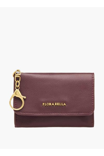 Flora Bella by Shoexpress Flora Bella Solid Wallet with Flap Closure and Lobster Hook