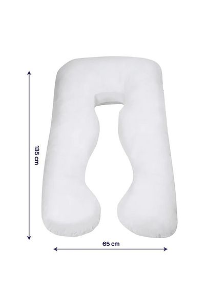 Blooming Blossom - U Shape Full Body Pregnancy Pillow - White