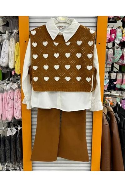 Yonca Çocuk SONÖZ Kids 0167 Комплект от 3 плетива за момичета с форма на сърце