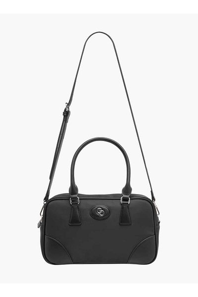 Celeste Solid Tote Bag with Detachable Strap and Zip Closure