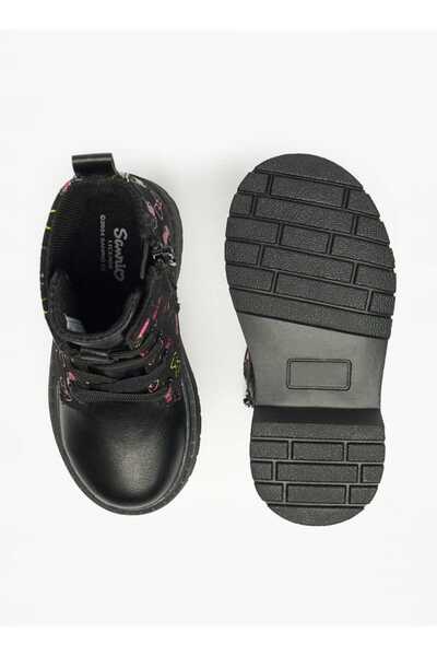 Hello Kitty Printed Low Ankle Boots with Zip Closure