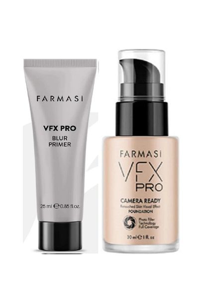 Farmasi Vfx Pro Camera Ready Set - Foundation Porcelain 30 ml and Make-up Base 20 ml
