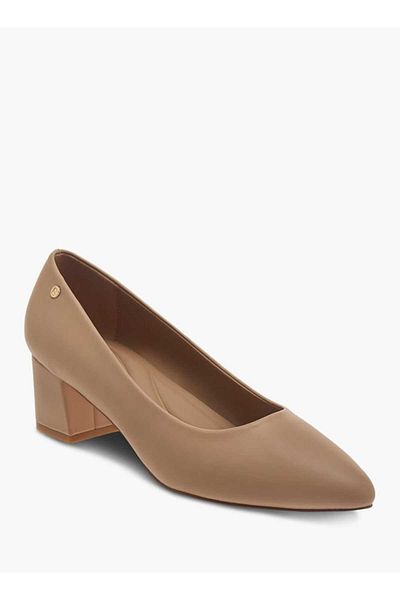 Flora Bella by Shoexpress Flora Bella Solid Slip-On Pumps with Block Heels