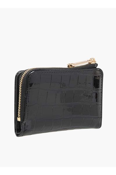 Celeste Textured Bi-Fold Wallet with Zip Closure