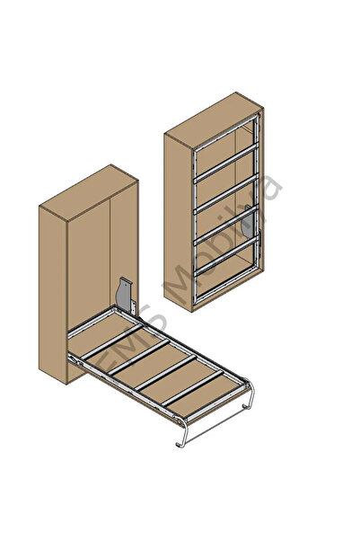 FMS MOBİLYA Dikey Açılır Duvar Yatagı Mekanizması Kendi Duvar Yatağını Yap