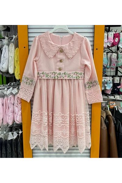 Yonca Çocuk Rochie cu curea brodata pentru fete